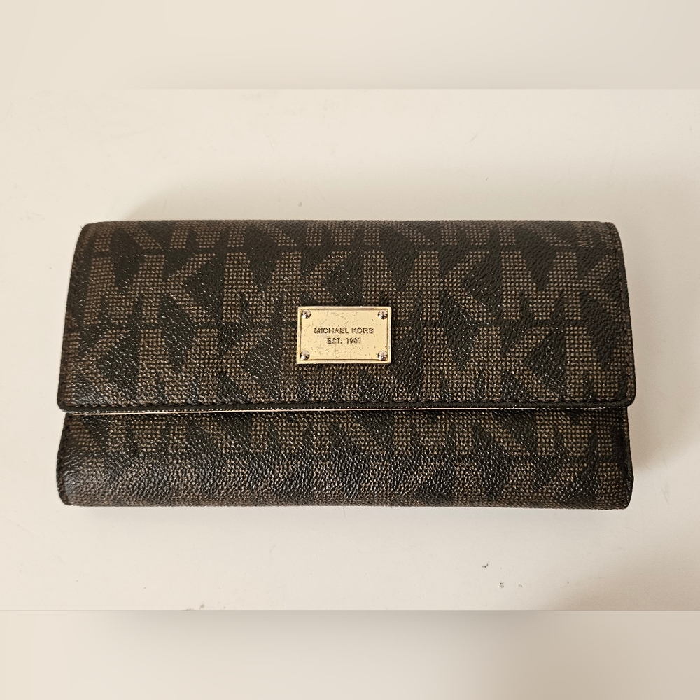 Michael Kors Trifold Jet Set Wallet - Brown